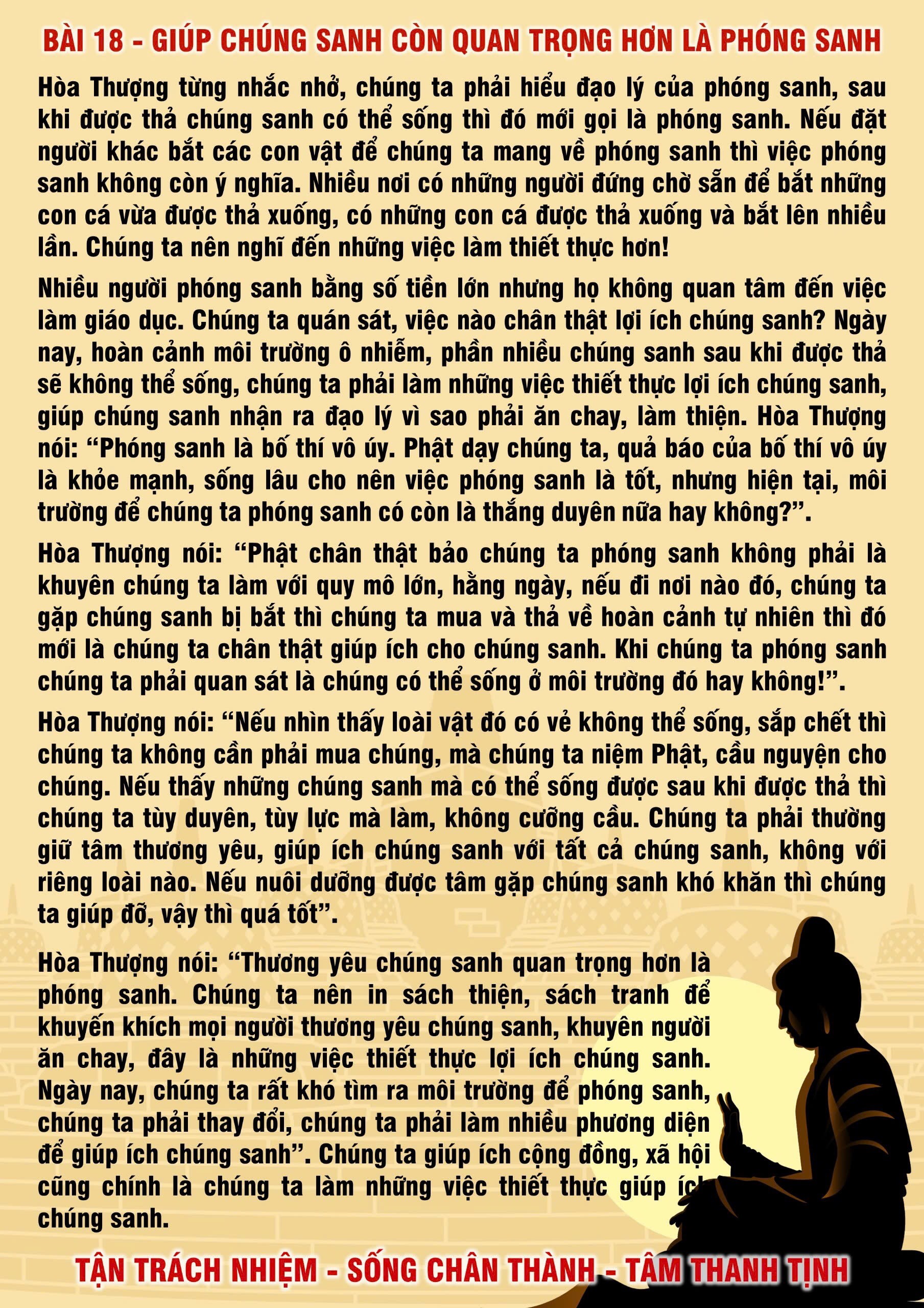 18 · PHTT - Giúp Chúng Sanh Còn Quan Trọng Hơn Là Phóng Sanh - 18